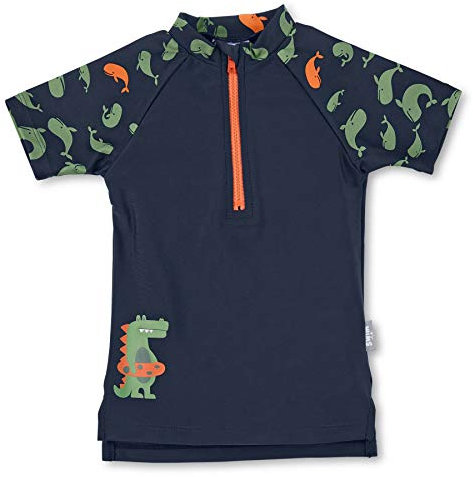 Sterntaler Kurzarm-Schwimmshirt Wale Maglietta Rash Guard, Marine, 92 Bimbo