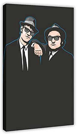 American Comedy The Blues-Brothers Filmposter 20 Leinwand-Poster Schlafzimmer Dekor Sport Landschaft Büro Zimmer Dekor Geschenk Rahmen: 60 x 90 cm