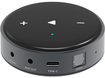 Wiim Mini Airplay 2 Music Streamer, WiFi y Bluetooth Receptor de Audio multisala/multizona Dentro de Spotify/Tidal Connect y 192khz / 24bit Hi-Res Audio, Funciona con Siri y Alexa Voice Assistant.