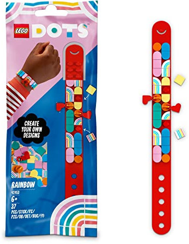 LEGO 41953 DOTS Regenbogen Armband mit Anhängern