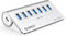 USB C Hub, ORICO USB 3.2 Gen 2 Hub, USB Verteiler 7 Port mit 10Gbps High Speed Datenübertragung, Aluminium USB C Splitter mit 0.5m Datenkabel für MacBook, MacBook Pro, MacBook Air