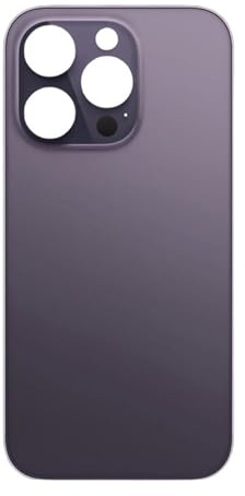 Compatible with iP 14 Pro Plain Glass Back Replacement in Deep Purple