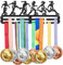 SUPERDANT Calcio Espositore per Medaglie Sport Calcio Porta Medaglie Femminile Calcio Espositore Porta Medaglie Montaggio a Parete Nastro Display Holder Rack Hanger Decor Ganci Ferro Regalo per Atleta