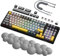 AJAZZ AK992 GASKET Hotswap Mechanical Keyboard&Ergonomic Cloud Wrist Rest&Coiled USB C Cable,LIGHTSYNC RGB,4000mAh 2.4Ghz/BT5.0/USB-C,99 Keys Grey Custom Gaming Keyboard with Volume Knob(Brown Switch)