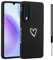 Jeelar ESONG Handyhülle für Huawei P30,UltraDünn Weiche TPU Silikon Telefonhülle Cover mit Süße Liebe Herzform/Handschlaufe,Stoßfest Bumper Schutzhülle Case für Mädchen/Frauen-Schwarz