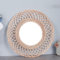 38,1 cm runder hängender Wandspiegel, runde Spiegel, Boho-Stil, runder hängender Wandspiegel, Wandbehang Dekorativer Spiegel, dekorativer Rattan-Kreis-Wandspiegel