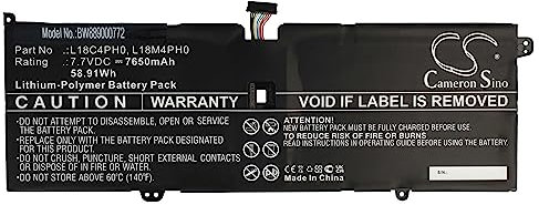vhbw Akku kompatibel mit Lenovo Yoga C940-14IIL 81Q90030SC, C940-14IIL 81Q90032SC Notebook (7650 mAh, 7,7 V, Li-Polymer)