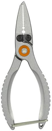 Mini Fishing Pliers - Fishing Scissors with Aluminium Body, Portable Multi Tools for Split Rings, Hook Removal and Line Cutting, Saltwater Resistant, Gold