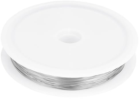 Beebeecraft 0.3 mm 28 Gauge Edelstahldraht 304 Edelstahl 50 m Runder Bastel Schmuckdraht Mit 1 Spulen Für Die Herstellung von Drahtwickel DIY Schmuck Armbändern Ohrringen