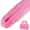 LEREATI Polyester Garn, Makramee Garn 3mm x 200m Polyester-Seil Polypropylen-Kordel Makramee Schnur Geflochten für Handtasche, Häkeltasche, Strickwaren, Wohndekorationen (Helles Rosa)