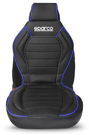 OMAC SPARCO Sitzkissen Sitzauflage Sitzschoner Universal Schwarz Blau Auto-Sitzschutz