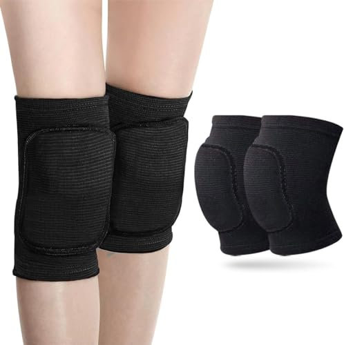 KOQAIIZ 1 Paio Ginocchiere per Pallavolo, Ginocchiere Pallavolo per Junior e Adulti, Ginocchiere Elastiche Antiscivolo per Danza, Calcio, pallavolo, Pallacanestro, Yoga