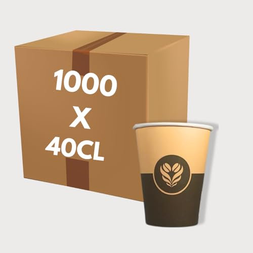 COVR Gobelet Carton Décor Café (40cl - 14oz / 1000 unités)