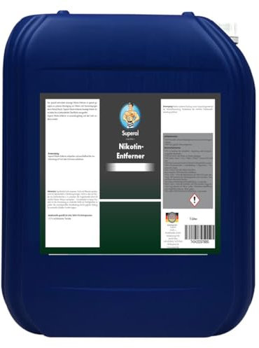 Superol Nikotinentferner 5 Liter Nikotinreiniger Rußentferner Gilb Vergilbung Ablagerungen Holz Lack Metall Kunststoff (5 Liter)