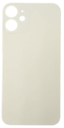 Smartex® Back Cover Glass Rear Housing Replacement compatibile with iPhone 12 Mini | NO LOGO (white)