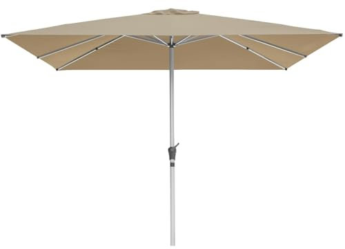 RANSENERS Premium Sonnenschirm 250x250cm Quadratisches Vordach - Kippbarer Gartenschirm mit Hochwertiger Rahmen und 8 Rippen - mit UV50+ Schutz - Schirmständer Optional