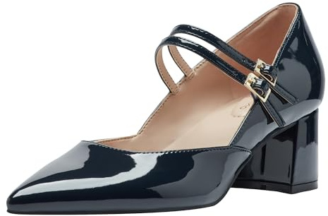 Bandolino Women's Smith Pump, Navy Patent 400, 7.5