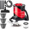 LEHMANN Haddo Aspirador Industrial sin Bolsa 2000W - Aspirador de Cenizas para Chimenea con Doble Filtro - Filtro HEPA - Depósito de Acero Inoxidable de 20L - Función de Soplado - Rojo y Negro
