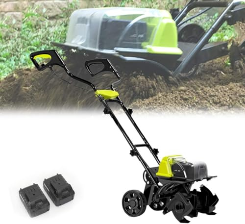 Motozappa Elettrica Portatile A Batteria Him Pettr, profondità di Coltivazione 18 Cm, Larghezza di Coltivazione 36 Cm, Motozappe Elettriche per Serra da Giardino