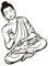 CTIRCHIU Wandaufkleber Buddha Für Schlafzimmer Wohnzimmer Abnehmbar Tapete Dekorative Aufkleber Aus PVC Material Für Wand Fliesen Schrank