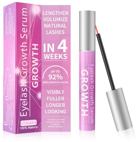 QOCUILC Wimpernserum Ohne Hormone,Lash Serum - Wimpernwachstumsserum,Natürliches Wimpernserum,Für Pflege Gebrochene Wimpern,Schnelleres Wimpernwachstum