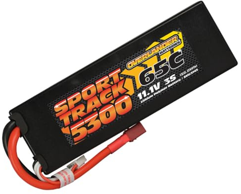 Overlander 5300mAh 11.1V 3S 65C Hard Case Sport Track LiPo Battery with Deans connector - #3143