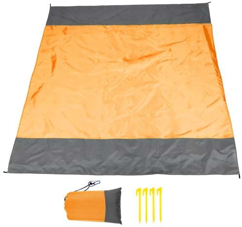 GALPADA Strandmatte Faltbar aus Polyester Picknickdecke in Orange für Camping und Wandern Praktische Outdoor Decke zum Sommerfest Leicht und Modisch