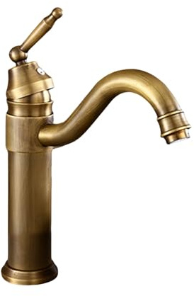 XSDSM Grifo Exterior Jardin Vintage con Rotación De 360° Grifo para Patio Exterior Agua Fría Y Caliente Instalación De Encimera,32cm