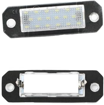 Zoyatech 2 Stücke weiß Kennzeichenbeleuchtung Nummernschildbeleuchtung 3B5943021 für Caddy Passat T0uran 3B5943021A LED Kennzeichenbeleuchtung