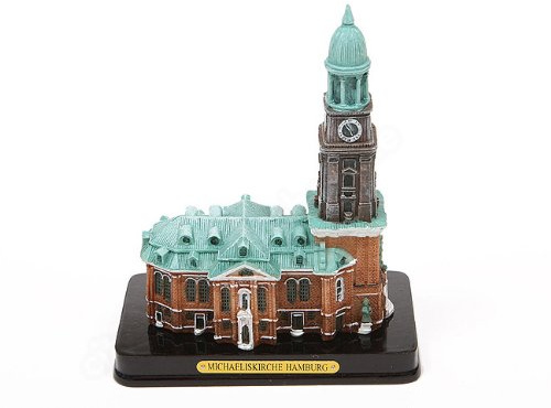 City Souvenir Shop Deko-Modell Hamburger Michel auf Holzsockel, ca. 11 x 14 x 6,5 cm