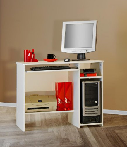 Möbeldesign Team 2000 GmbH Schülerschreibtisch - Computertisch - PC-Tisch weiß 8048