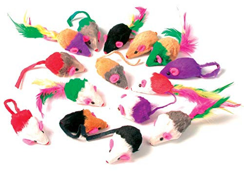 Zolux Jouet Souris Fourrure PM pour Chat 24 Pièces