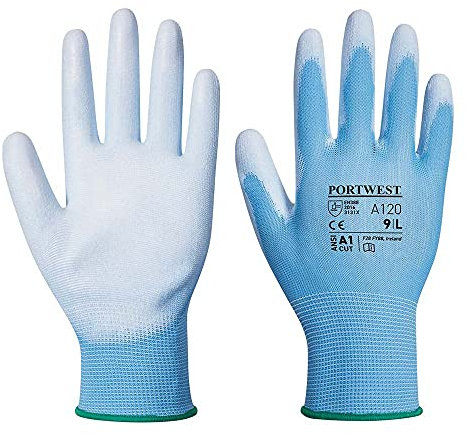 Portwest Herren Pu Palm Glove Handschuh aus Polyurethan , Blau, M EU