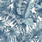 FD24133 Papier peint décoratif Motif feuilles tropicales Bleu