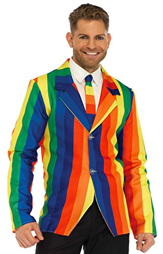 LEG AVENUE Rainbow Clown Suit Kostüm, vielfarbig, Größe: Medium (EUR 38)