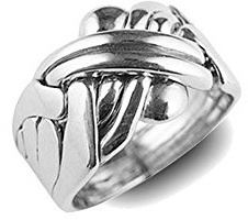 Türkischer Ring, Puzzle, Ring, Unisex, 6 Ringe aus Sterlingsilber, bekannt als Sultan- oder Sultanring