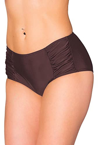 Aquarti Damen Bikinihose mit seitlichen Raffungen | Hotpants
