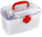 Cello Medico First Aid Box Plastic | Tight Lock Mechanism With Convenient Handle | Multi-Purpose Box Suitable For Storing Medicines, Bandages, Ointments, & Medical tools | White & Red
