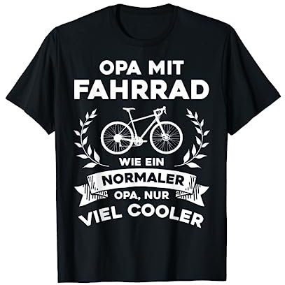 Opa mit Fahrrad - nur cooler - lustiges Bike Hobby Geschenk T-Shirt