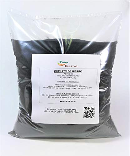 Todo Cultivo CORRECTEUR DE Manque DE Fer pour Plantes ET Arbres. Engrais IRELED À Base DE Fer ORTO-ORTO. pour L'IRRIGATION. 1 KG