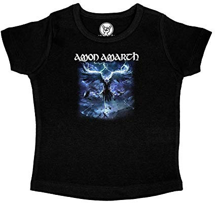 Metal Kids Amon Amarth (Raven's Flight) - Girly Shirt, schwarz, Größe 116 (6-7 Jahre), offizielles Band-Merch
