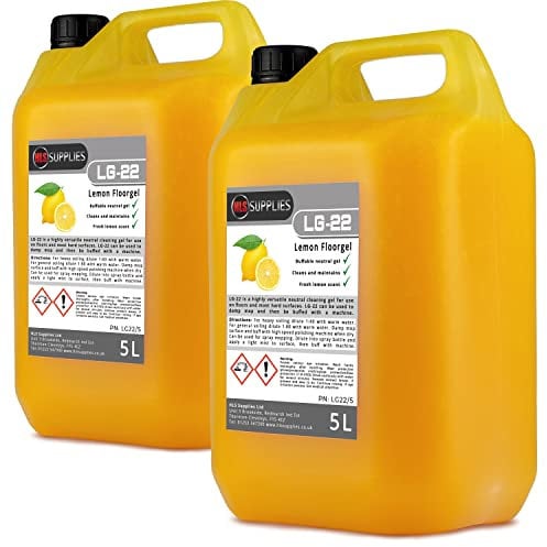 HLS Supplies LG-22 2 x 5L Lemon Floor Cleaner Liquid - Lemon Floor Gel