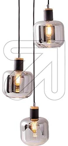 Pendelleuchte 'Fumoso' 3flg schwarz 6116722 (9829631940)