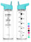 Be-Active Motivational Water Bottle with Straw – With Time Markings - Times to Drink – Tracker - BPA Free (BLUE)