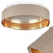 LED Deckenlampe Elsa, runde Deckenleuchte aus Metall/Stoff in taupe, weiß und goldfarben, 1-flammige Deckenlampe, 1 LED 24 Watt, 3000 Kelvin (Warmweiß), 2100 Lumen