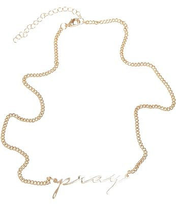 Mister Tee Unisex Pray Necklace one Size Gold