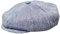Emstate Leinen 8 Panel Applejack Newsboy Cap Made in USA Many Solid Colors and Patterns, Blau Chambray, Einheitsgröße