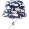Unisex Baby Sonnenhut Weiße Wale Blau Fischerhut Säugling Sommerhut für 6-12 Monate Mädchen Jungen