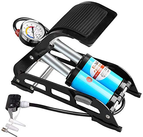 JTRHD Air Compressor Pump Car Pedal Air Pump High Pressure Portable Foot Pump for Car, Motorcycle, Bicycle (Color : Blue, Size : 30x12x8.5cm)