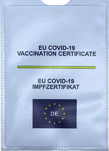 Einsteckhülle Schutzhülle für EU-Impfzertifikat - Pack a 2 Stück